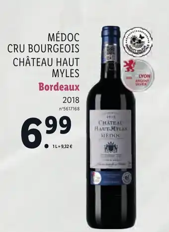 Lidl Médoc Cru Bourgeois Chateau Haut Myles offre