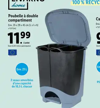 Lidl Poubelle A Double Compartiment offre