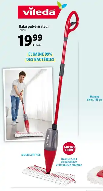 Lidl balai pulvérisateur offre