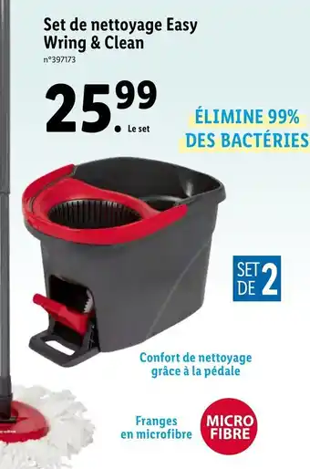 Lidl Set De Nettoyage Easy Wring & Clean offre