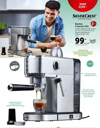 Lidl Machine A Expresso Slim offre