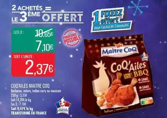 Match Coq'ailes maître coq offre