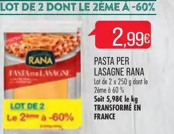 Match Pasta per lasagne rana offre