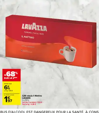 Carrefour Market Café moulu Il Mattino Lavazza offre