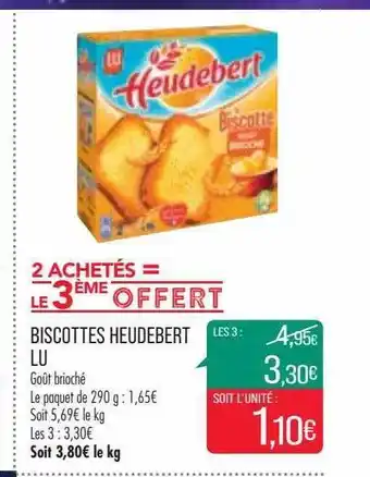 Match Biscottes heudbert lu offre