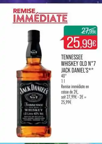 Match Tennessee whiskey old n°7 jack daniel's offre