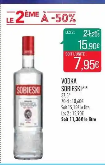 Match Vodka sobieski offre