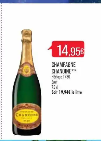 Match Champagne chanoine offre