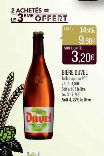 Match Bière duvel offre