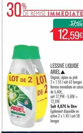 Match Lessive liquide ariel offre