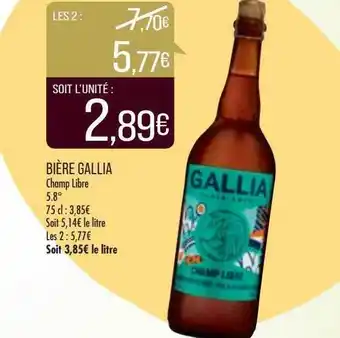 Match Bière gallia offre