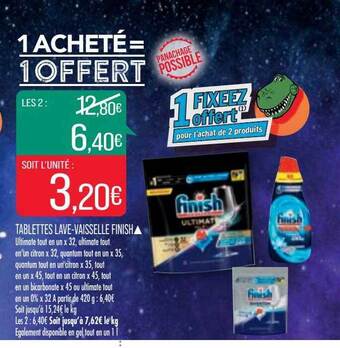 Match Tablettes lave-vaisselle finish offre