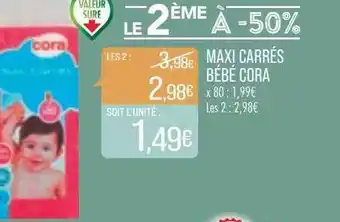 Match Maxi carrés bébé cora offre