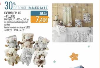Match Ensemble plaid + peluche offre