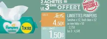 Match Lingettes pampers offre