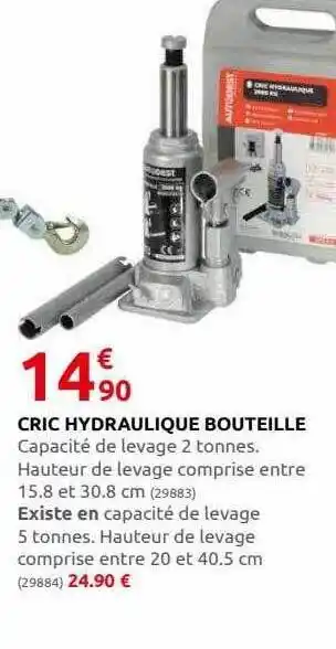 Rural Master Cric hydraulique bouteille offre