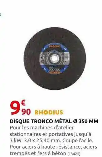 Rural Master Disque tronco métal ø 350 mm rhodius offre