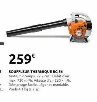 Rural Master Souffleur thermique bg 56 offre