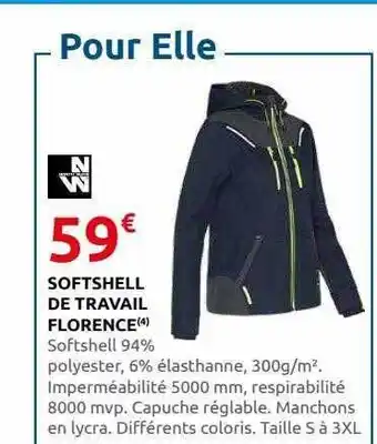 Softshell de travail florence