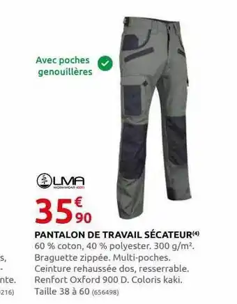 Rural Master Pantalon de travail sécateur livia offre
