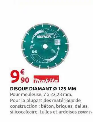Rural Master Disque diamant ø 125 mm makita offre