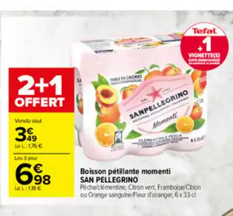 Carrefour Market Boisson pétillante momenti San Pellegrino offre