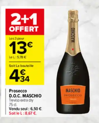 Carrefour Market Prosecco D.O.C Maschio offre