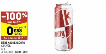 Leader Price Bière kronenbourg 4,2% vol. offre