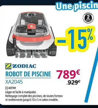 Irrijardin Robot de piscine xa2045 zodiac offre