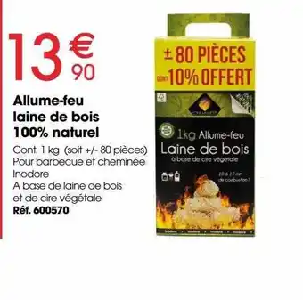 Brico Pro Allume-feu laine de bois 100% naturel offre