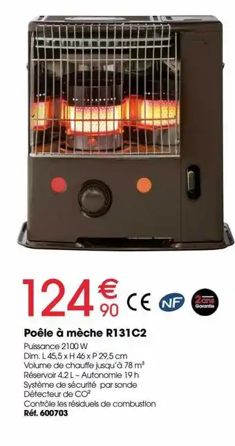 Brico Pro Poêle à mèche r131c2 offre