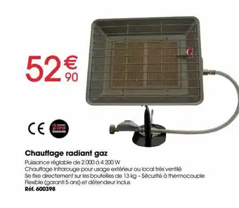 Brico Pro Chauffage radiant gaz offre