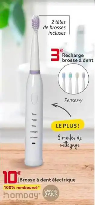 Gifi Recharge brosse à dent, brosse à dent électrique homday care offre