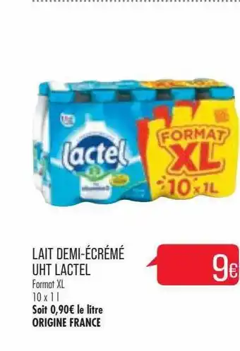 Match Lait demi-écrémé uht lactel offre