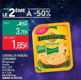 Match L'original en tranches leerdammer offre