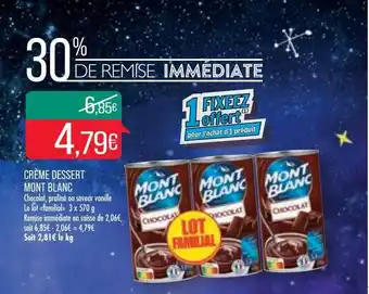 Match Crème dessert mont blanc offre