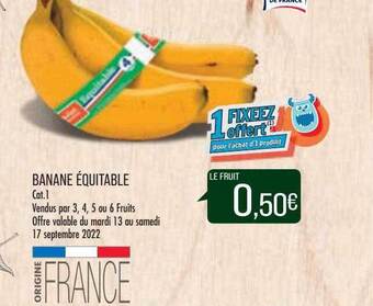 Match Banane équitable offre