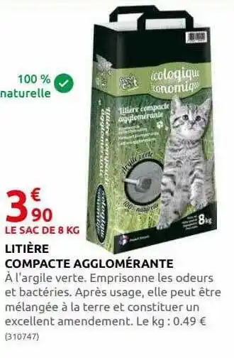 Rural Master Litière compacte agglomérante offre