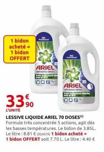 Rural Master Lessive liquide ariel 70 doses offre