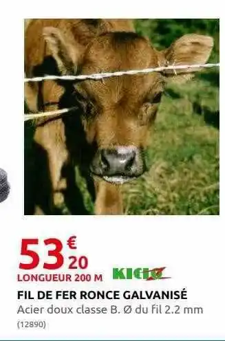 Rural Master Fil de fer ronce galvanisé kiclo offre