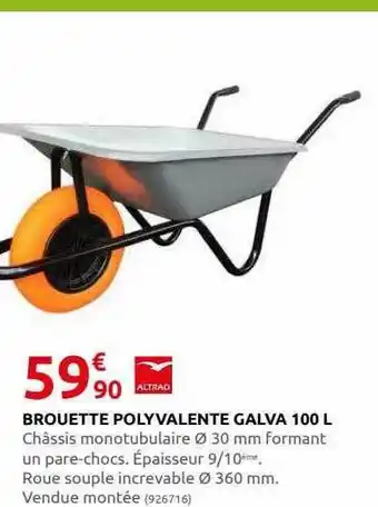 Rural Master Brouette polyvalente galva 100 l offre