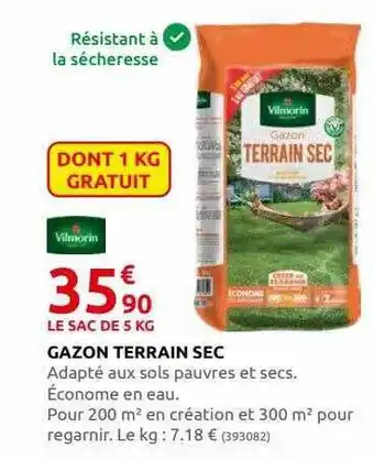Rural Master Gazon terrain sec vilmorin offre