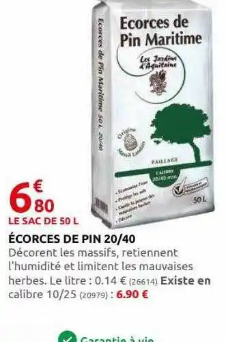 Écorces de pin 20-40