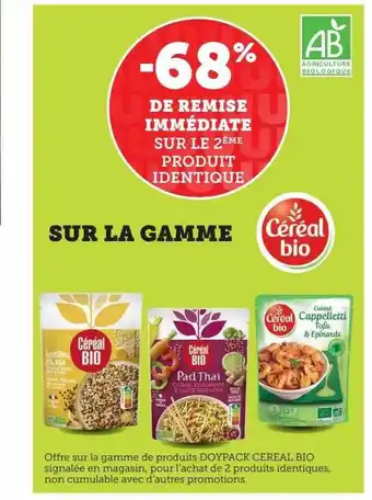 Super U La gamme céréal bio offre
