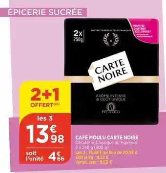Bi1 Café moulu carte noire offre