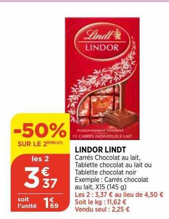 Bi1 Lindor lindt offre