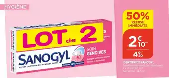 Bi1 Dentifrice sanogyl offre