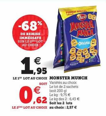 Hyper U Monster munch offre