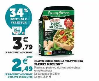 Hyper U Plats cuisinés la trattoria fleury michon offre