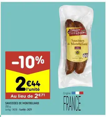 Saucisses de montbeliard